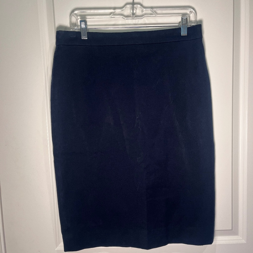 J Crew No. 2 Pencil Skirt, Navy Blue, 8 TALL